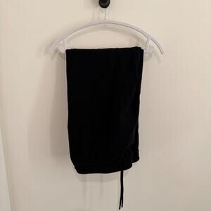 women's black ARITZIA SWEATFLEECE boyfriend wide leg sweatpants [L]